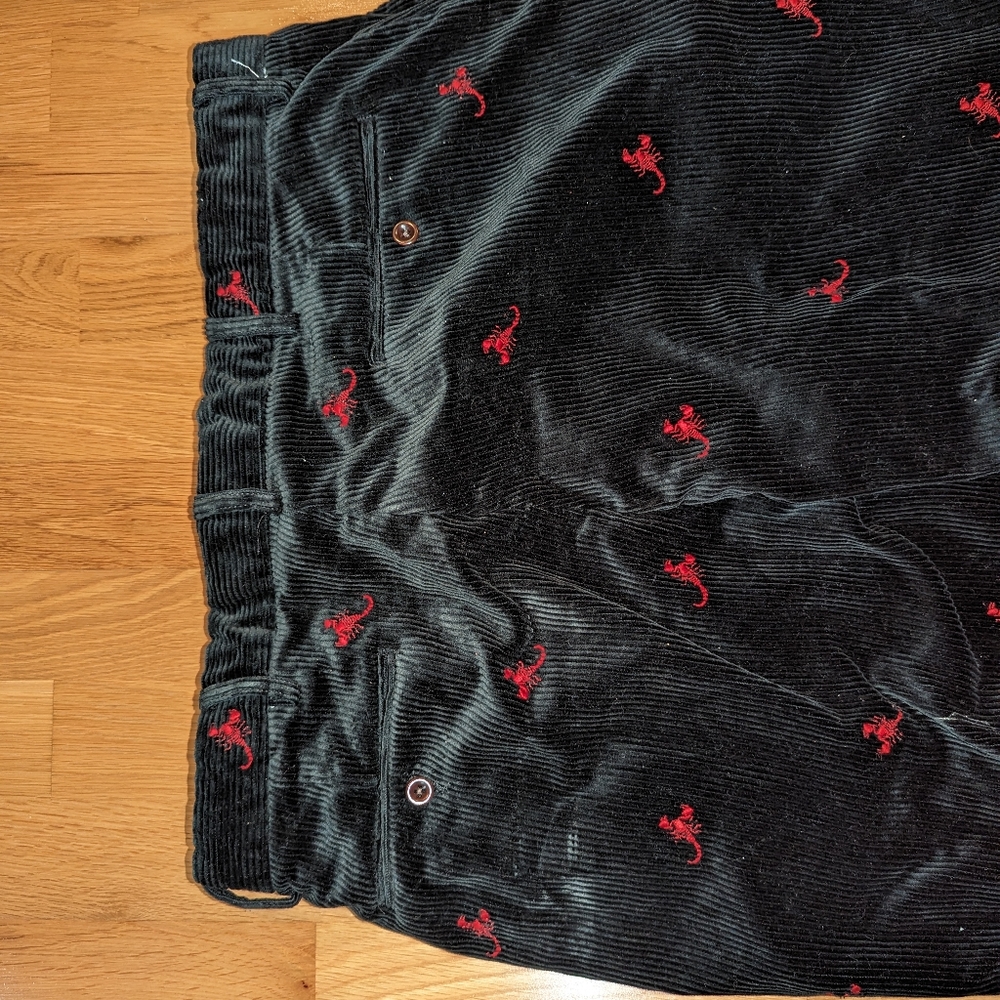 Polo by Ralph Lauren Black Corduroy Pants with Red Embroidery - Picture 16 of 16